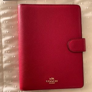 Coach address book or notebook cover. Comes with address book and pen.